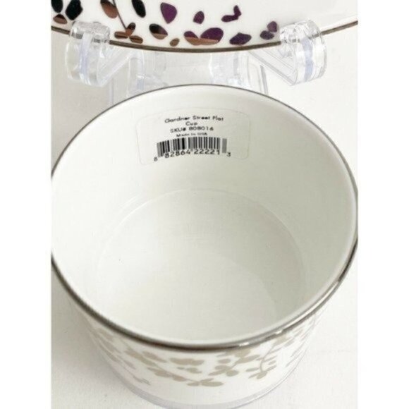 2pc Kate Spade New York Gardner Street Platinum Dinner plate 10 7/8” & Cup 2.3” - Picture 6 of 10